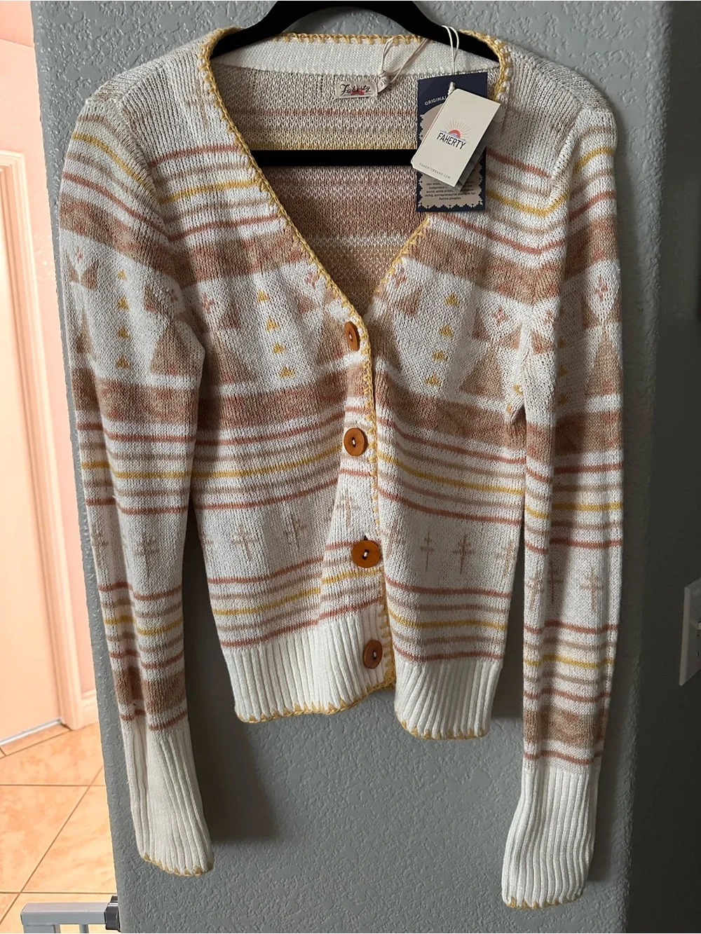 B.Yellowtail x Faherty Cardigan - Picture 4 of 4
